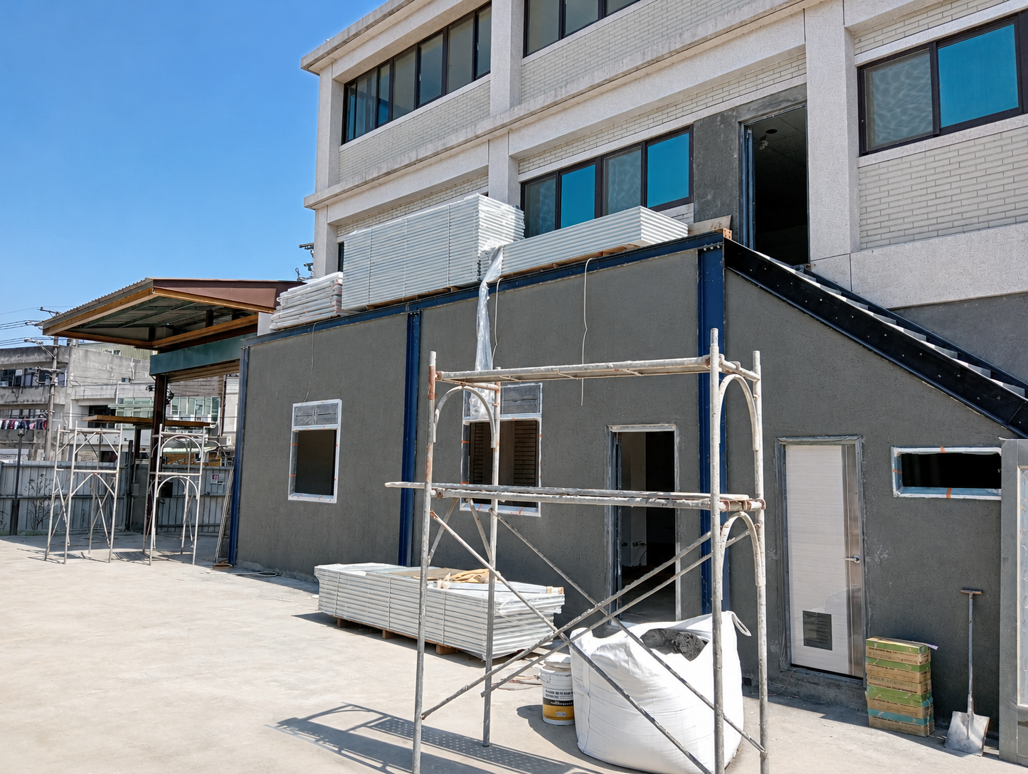 皓澤工程-上溢營造員工宿舍工程-宿舍公共空間施工案例