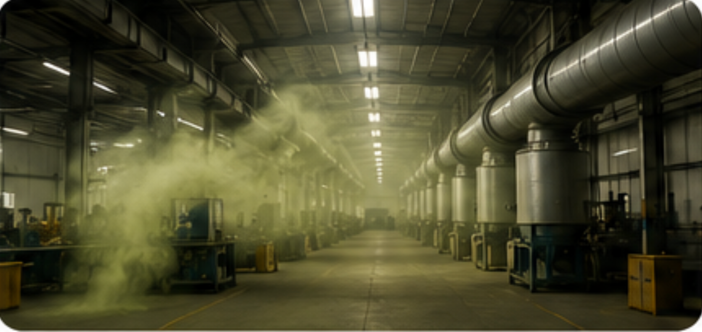 皓澤工程-通風排氣/空調工程-化學工廠排氣系統示意圖