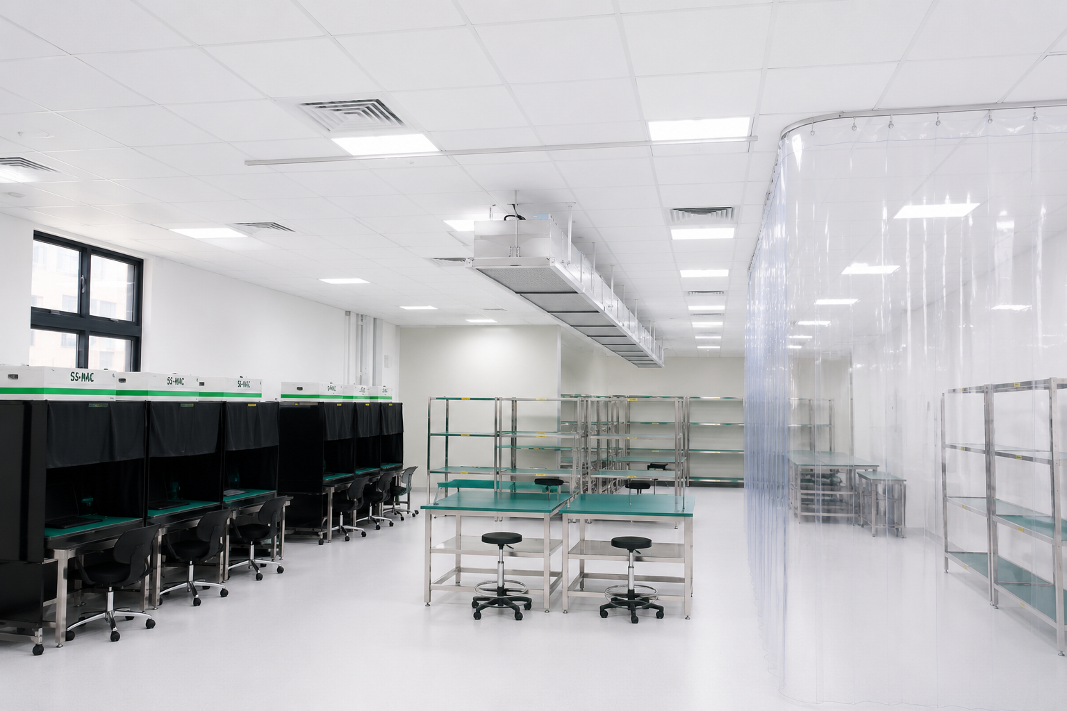 皓澤工程-抗靜電PVC門簾安裝工程-無塵室門簾施工案例