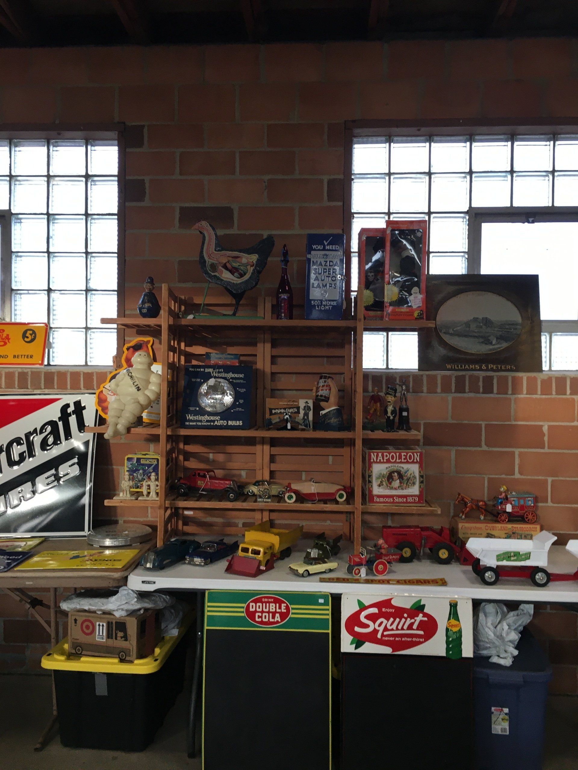 A table with a sign that says spirit on it