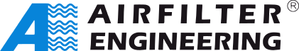 A blue and black logo for airfilter engineering