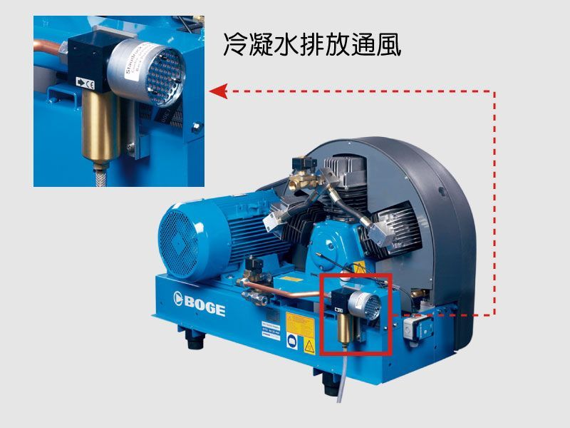 A blue compressor with chinese writing on it