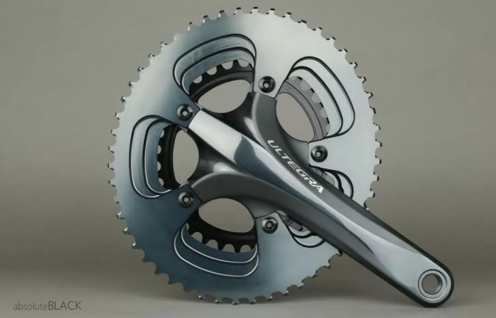Absolute Black Oval chainring Shimano Ultgra Crank