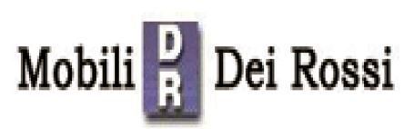 Logo Mobili DR Dei Rossi con testo nero e monogramma quadrato blu “DR”