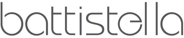 Logo/marchio denominativo “battistella” in minuscolo grigio su sfondo bianco.