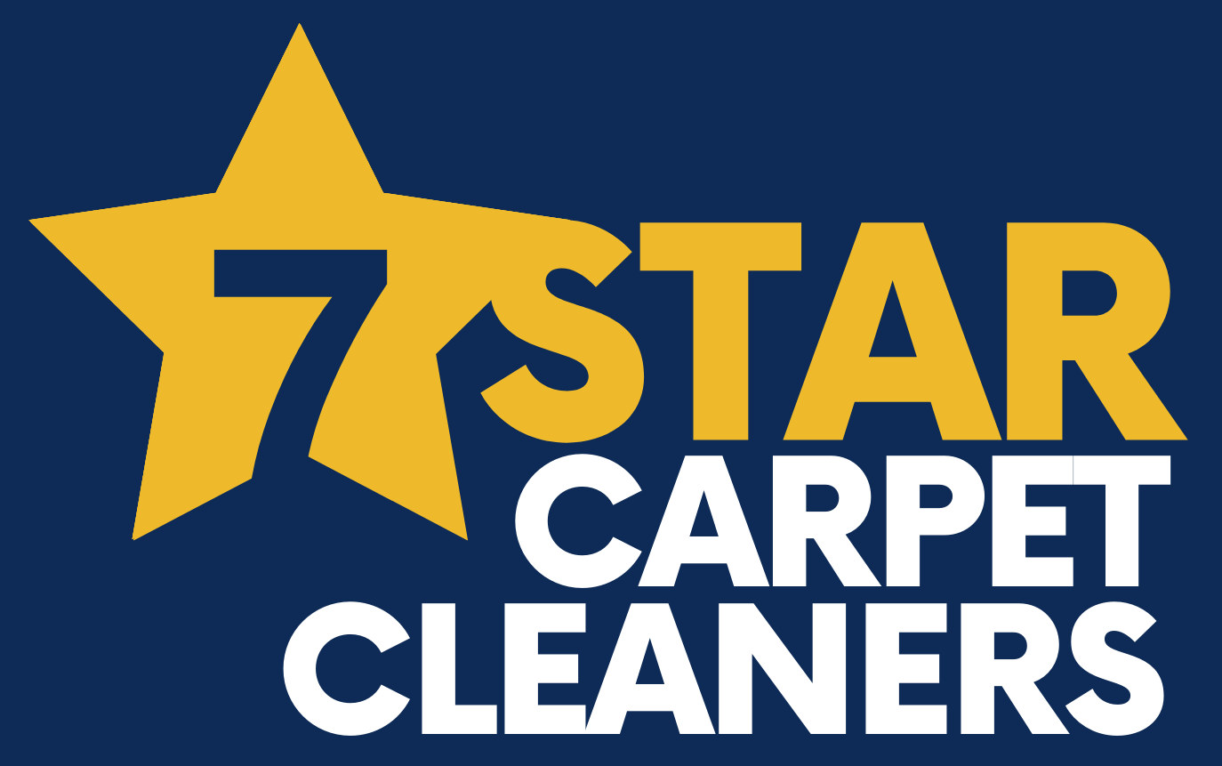 7 Star Carpet Cleaners logo with yellow star and white text on dark blue background