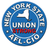 A new york state union strong afl cio logo