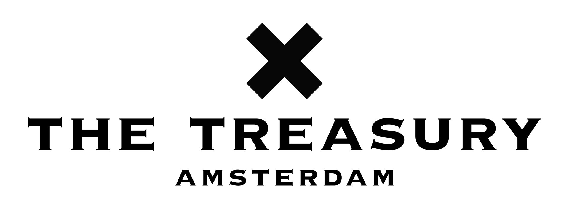 Zwart X-logo boven