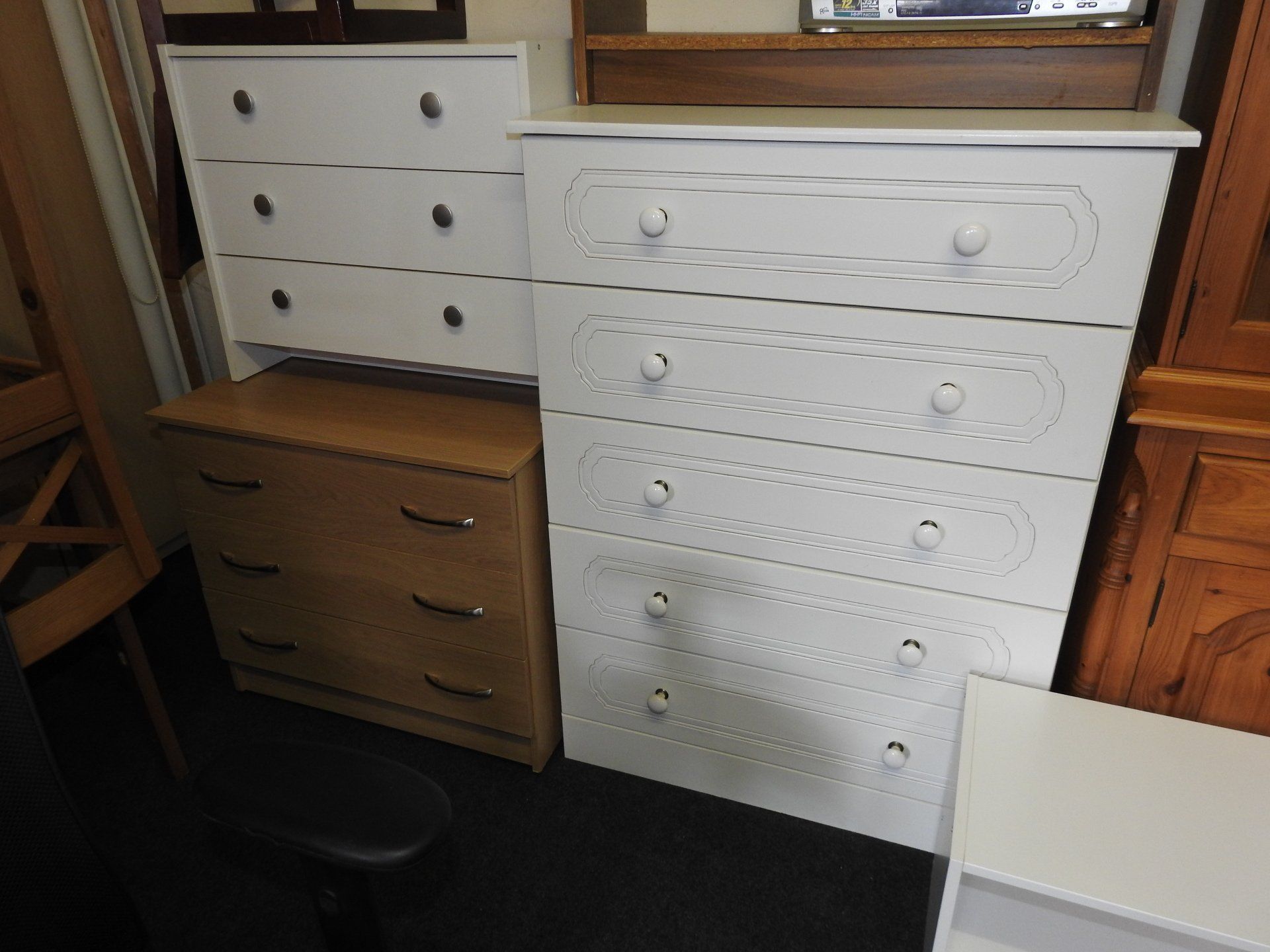 white chest of drawers