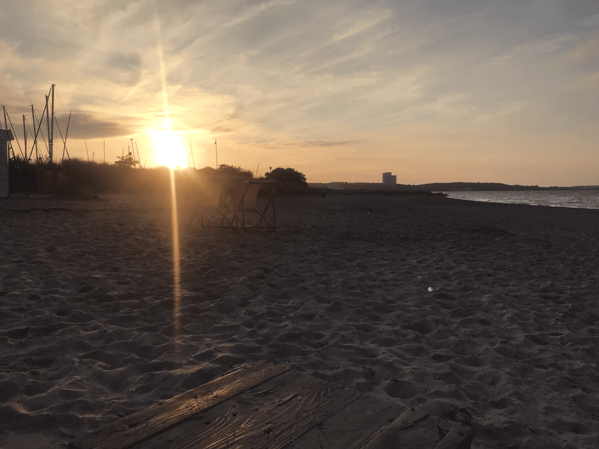 Sonnenuntergang im Niendorfer Hafen