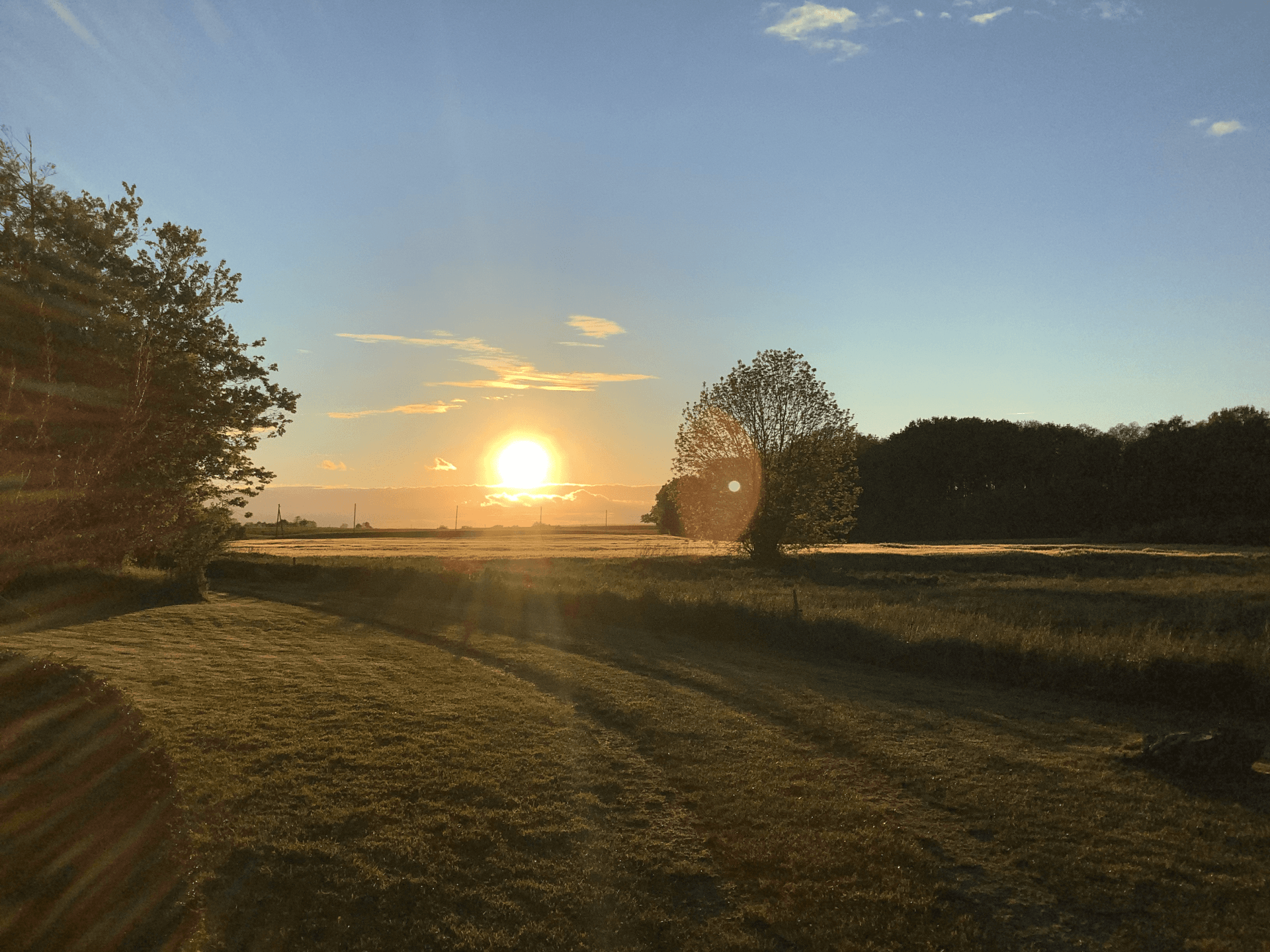 Sonnenuntergang mit Blick Richtung Neustadt