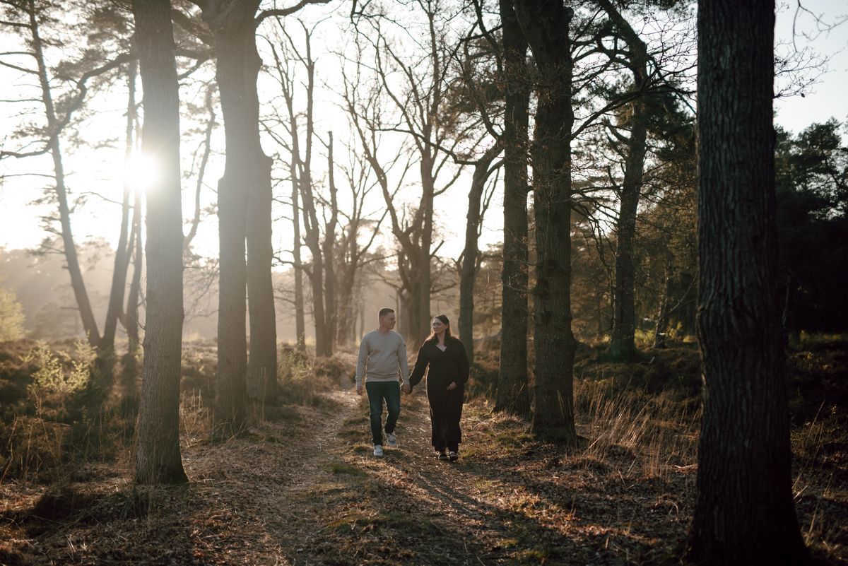 Fotoshoot in het bos van Beetsterzwaag