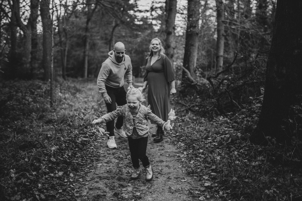 Fotoshoot in het bos