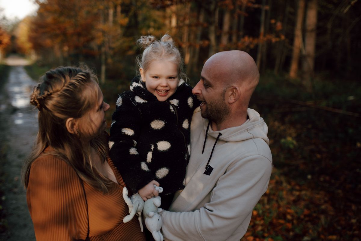 Fotoshoot in het bos