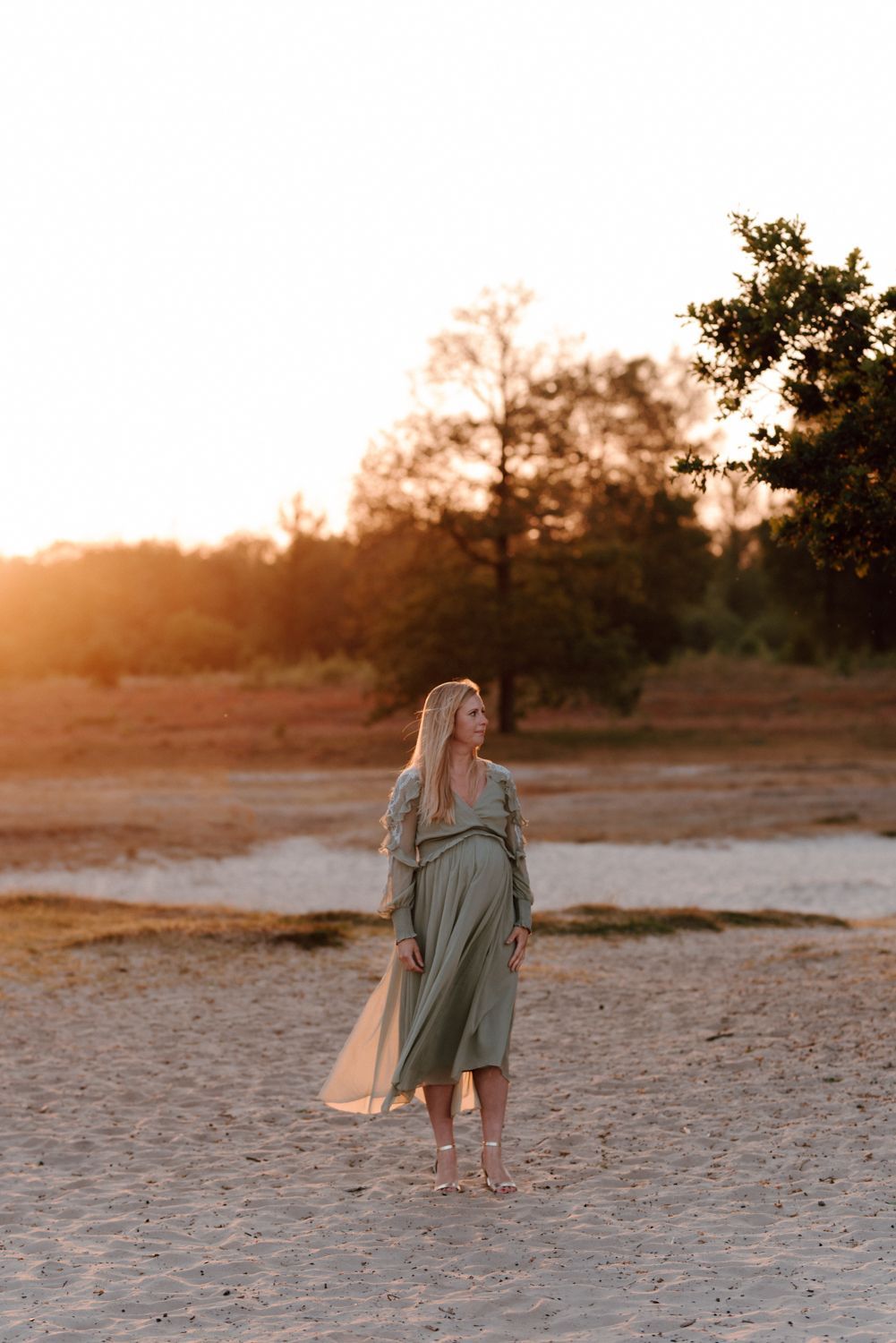 Zwangerschapsshoot in de lente