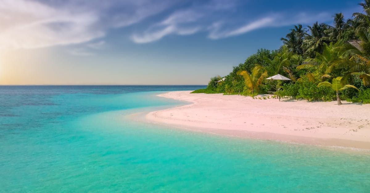 Aqua blue water with sandy coast, caribbean