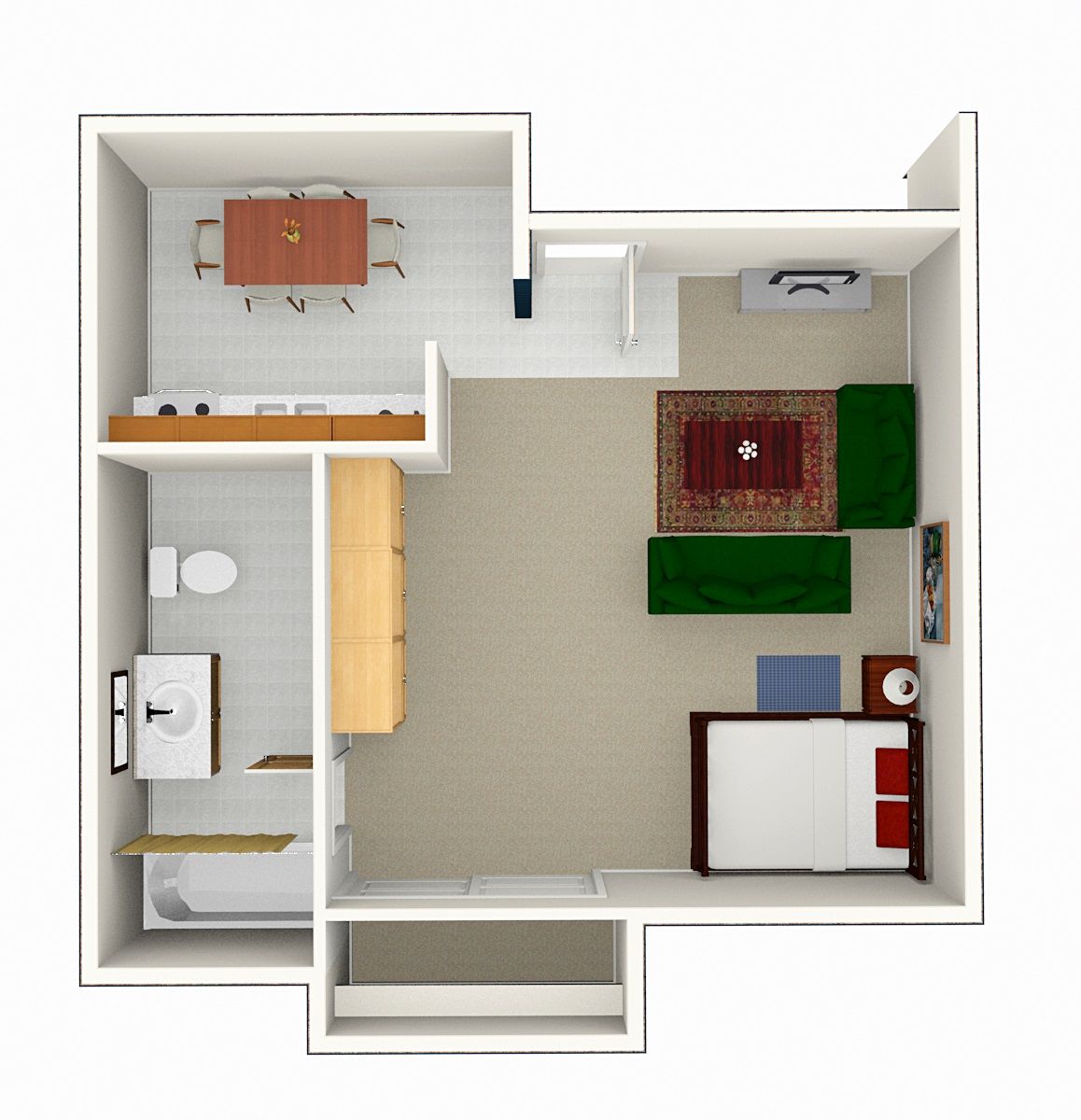 Studio 3D floor plan 