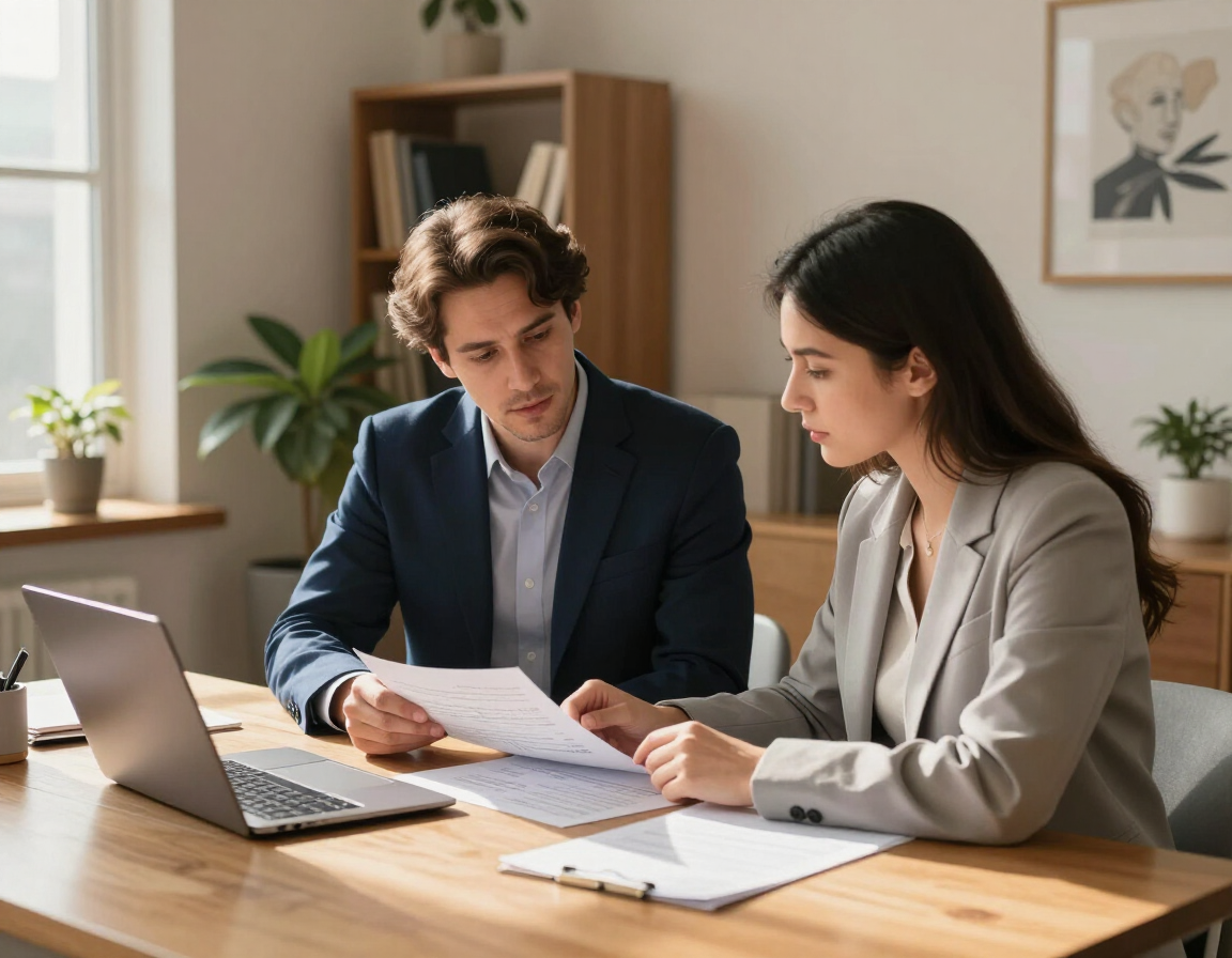 Advisor and client reviewing a financial plan