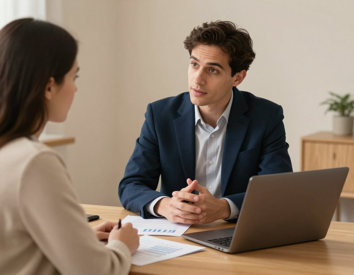 Advisor listening to a client during a planning conversation