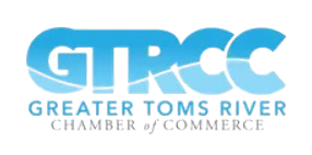 Logo for Greater Toms River Chamber of Commerce in blue with