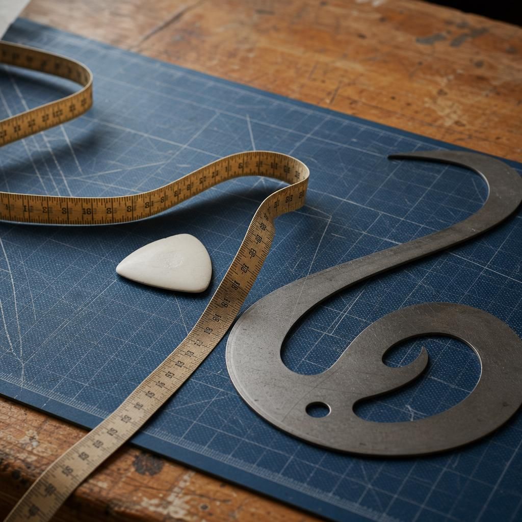 Tailor’s tools on a fashion worktable