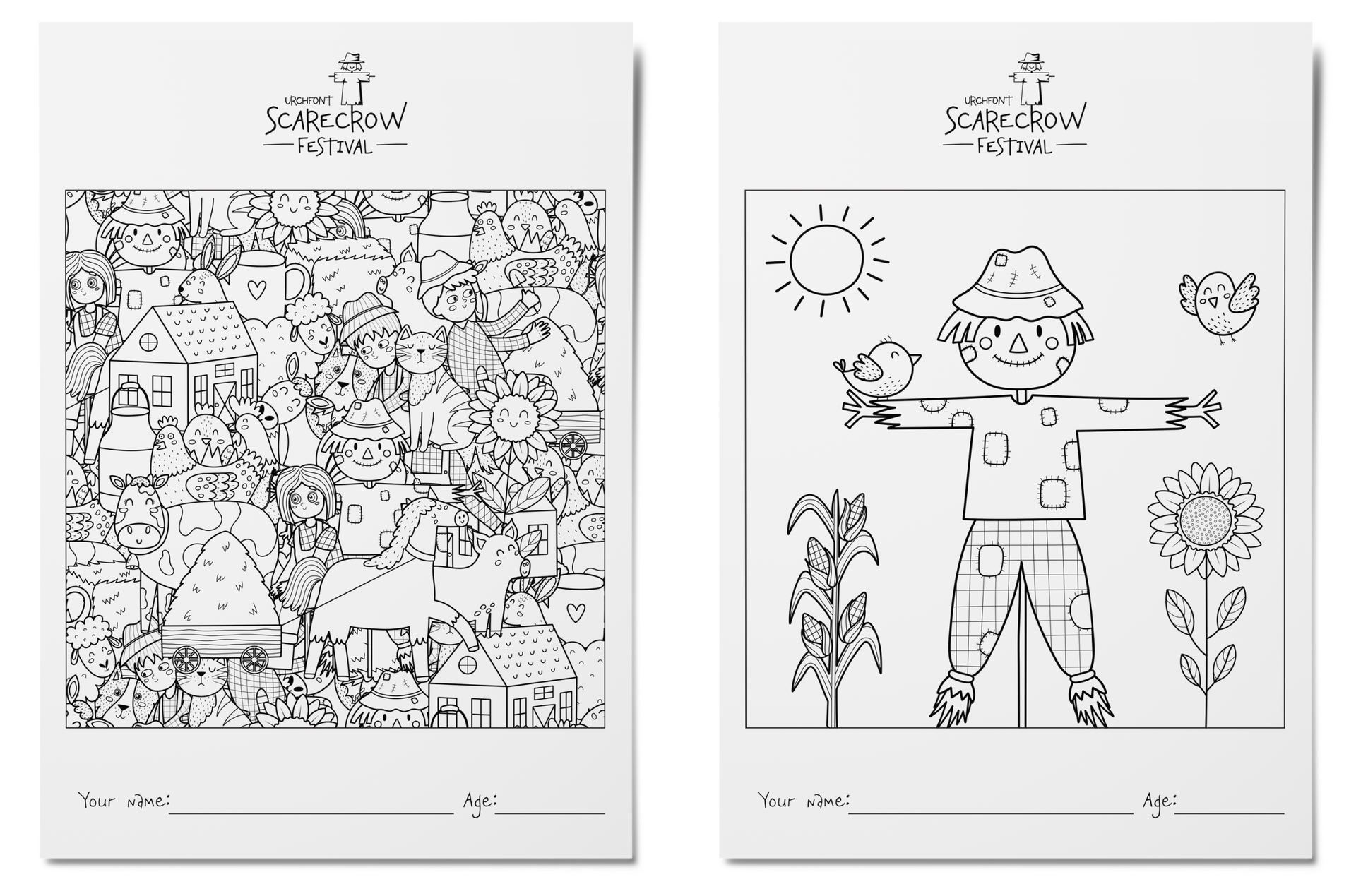 scarecrow colouring in sheet