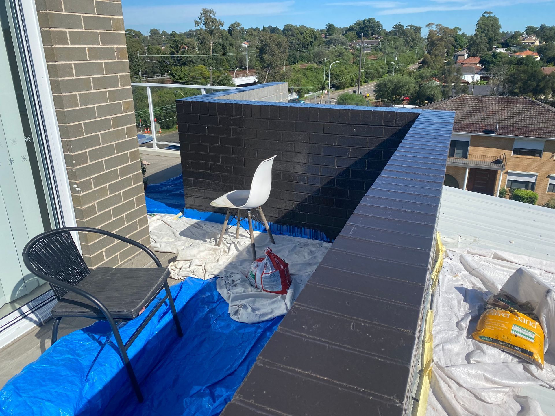 Waterproofing of balconies and finding leaks.