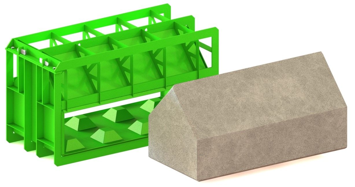 Betonblokmal 1688 dakmodel