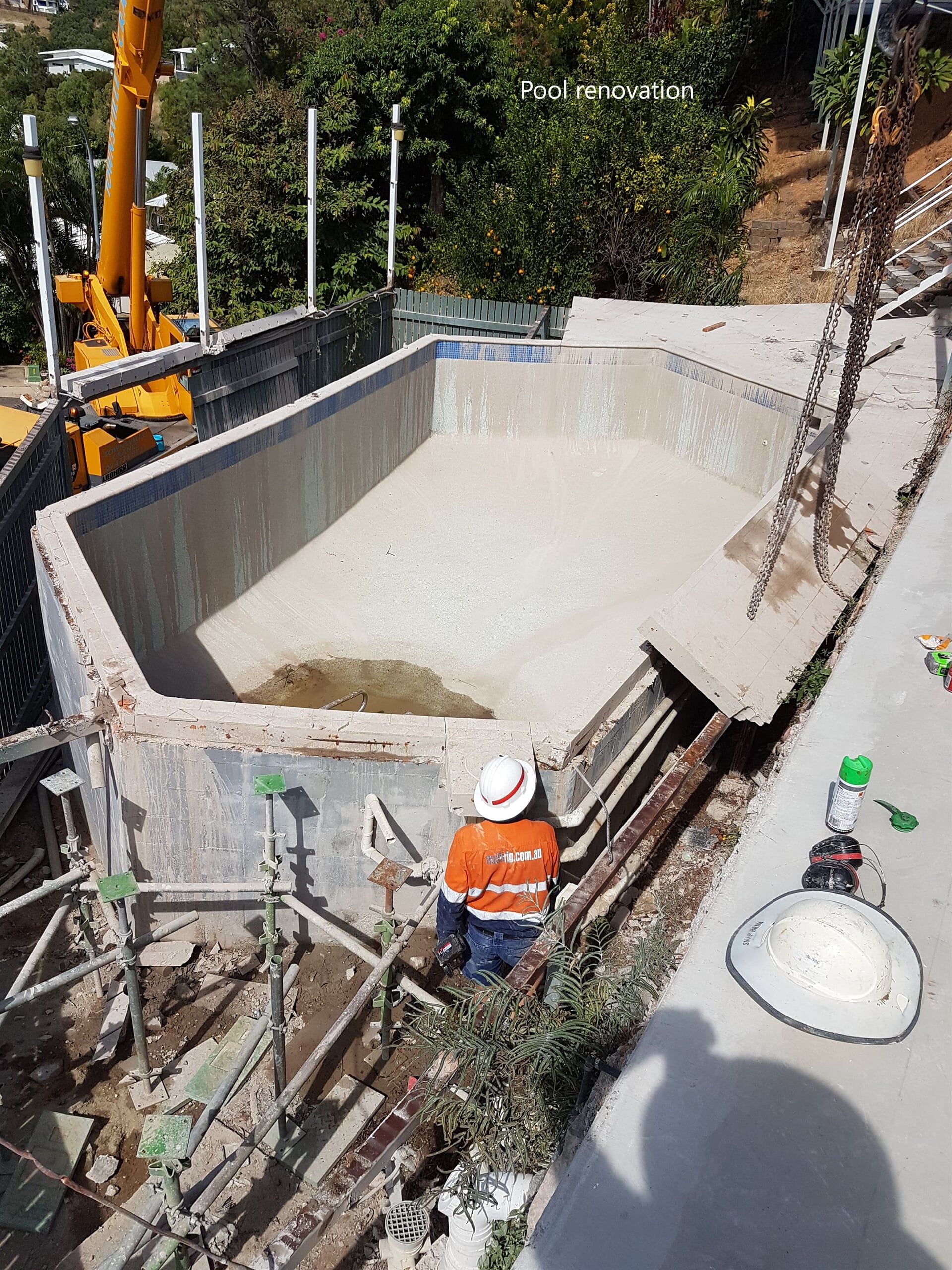 Pool Renovation in Progress — Concrete Services in Mundingburra, QLD