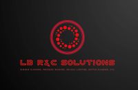 Red LB R&C Solutions logo on a dark background with a circular dot emblem