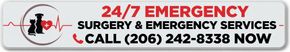 Red banner with white text: