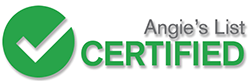 the logo for angie 's list is certified with a green check mark the logo for angie 's list is certified with a green check mark