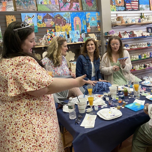 group of ladies on a bridal shower