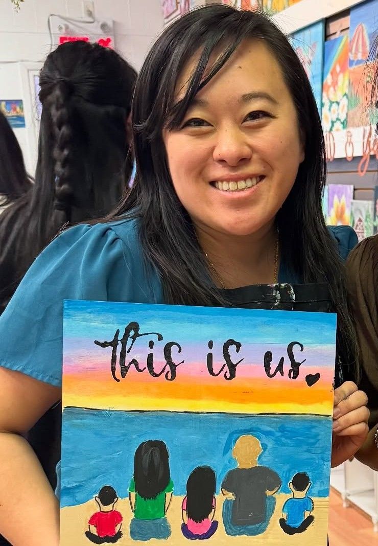 canvas and easel