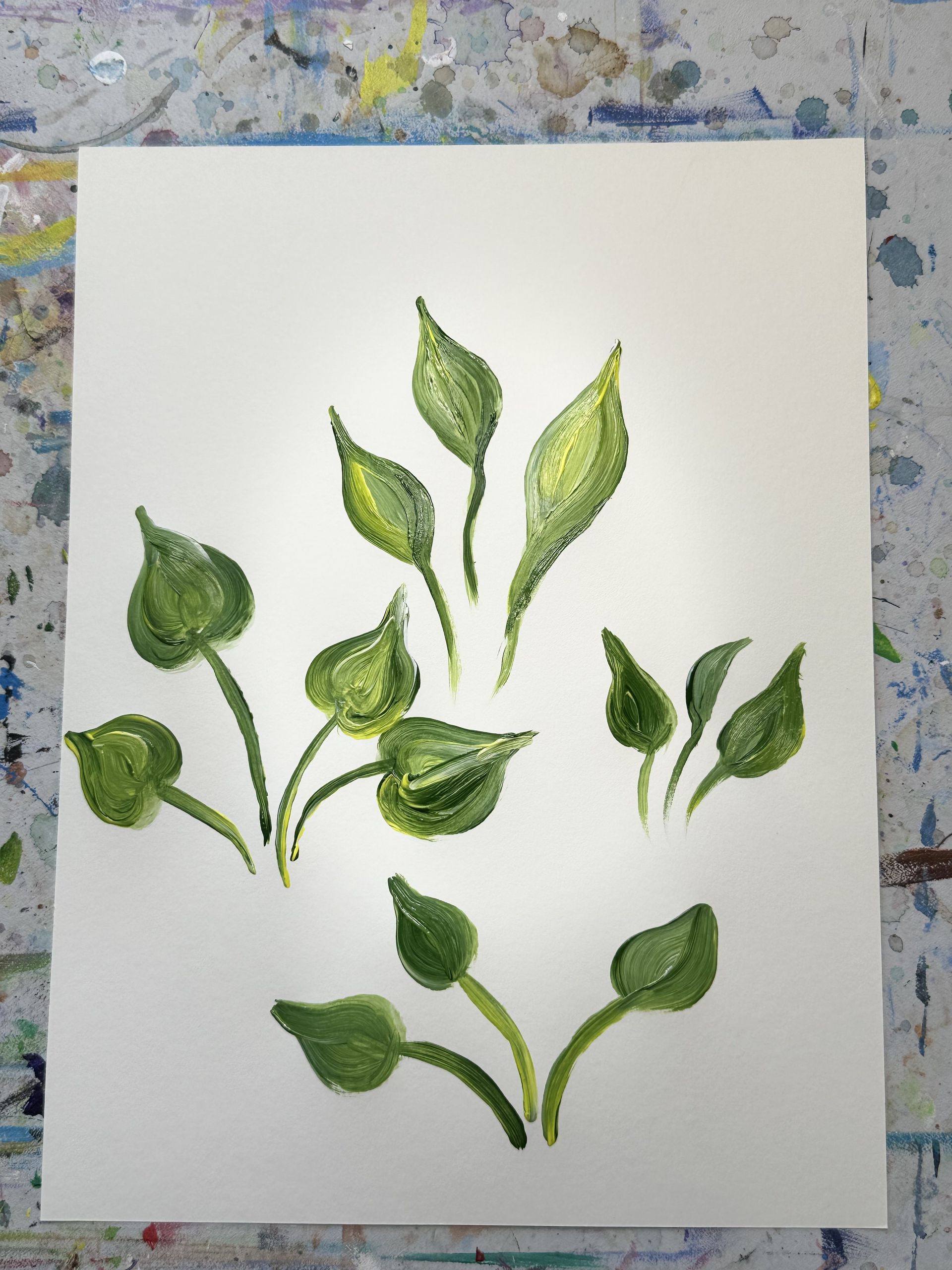 leaves painting