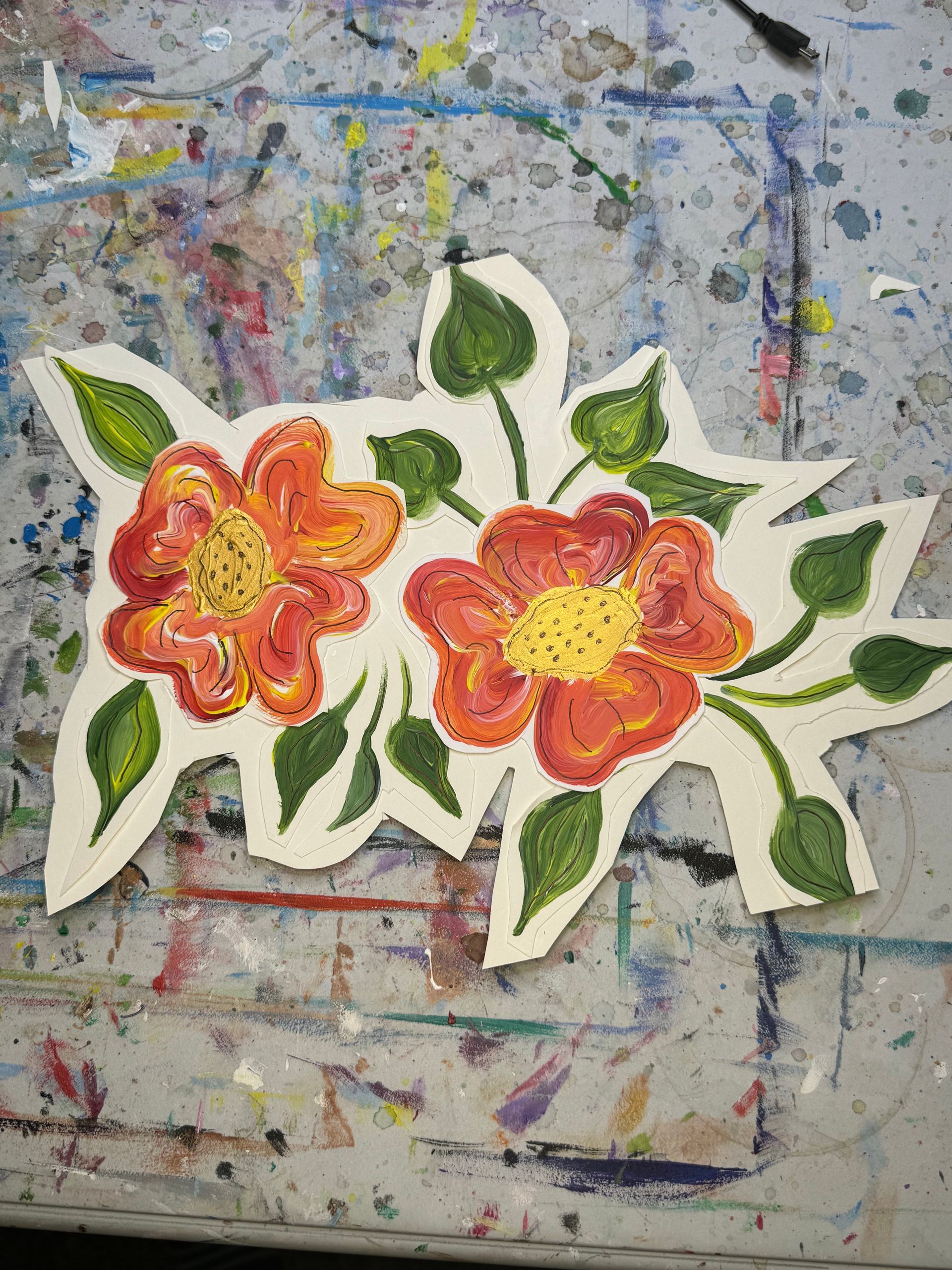 flower cut out for card