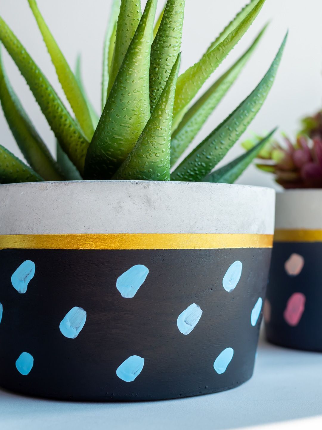 painted flower pot