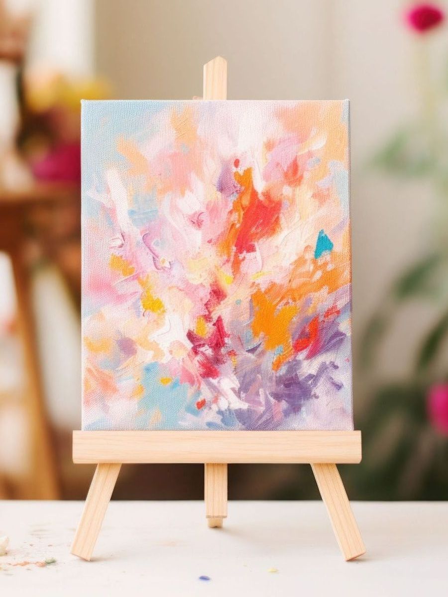 canvas and easel