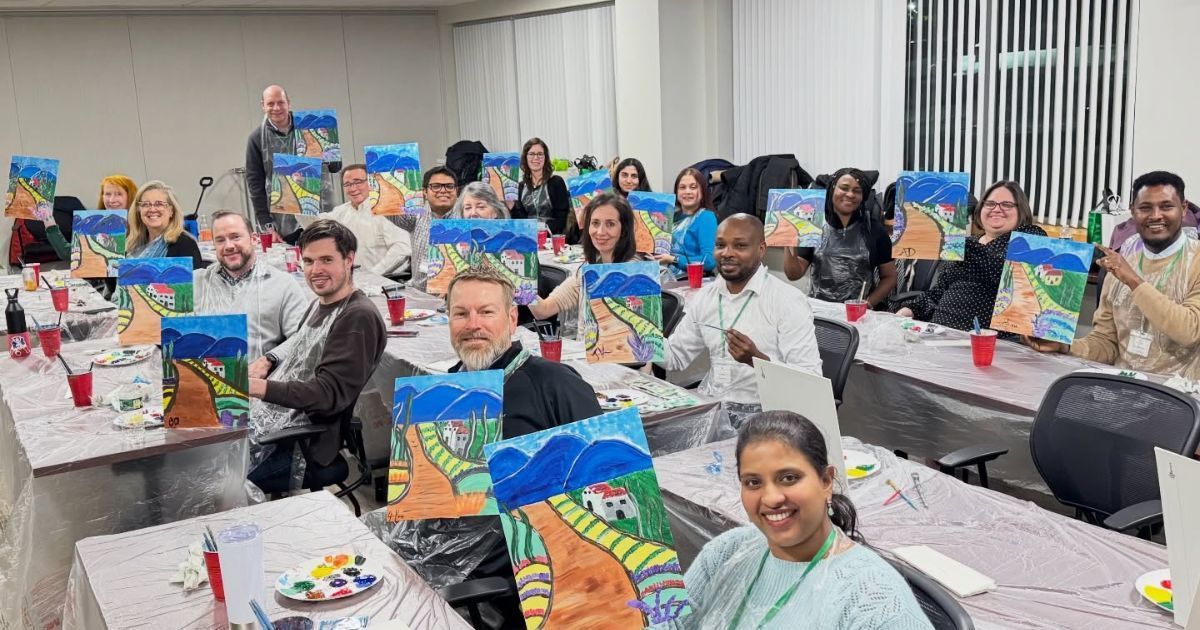 team painting  in Boston