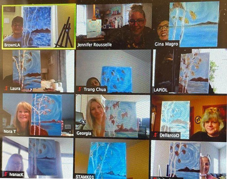virtual painting session