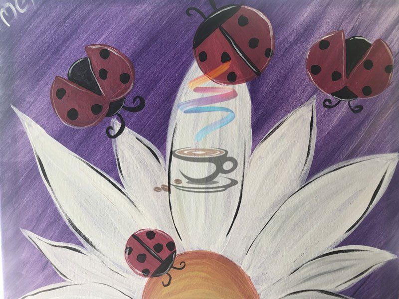 Lady Bug acrylic painting