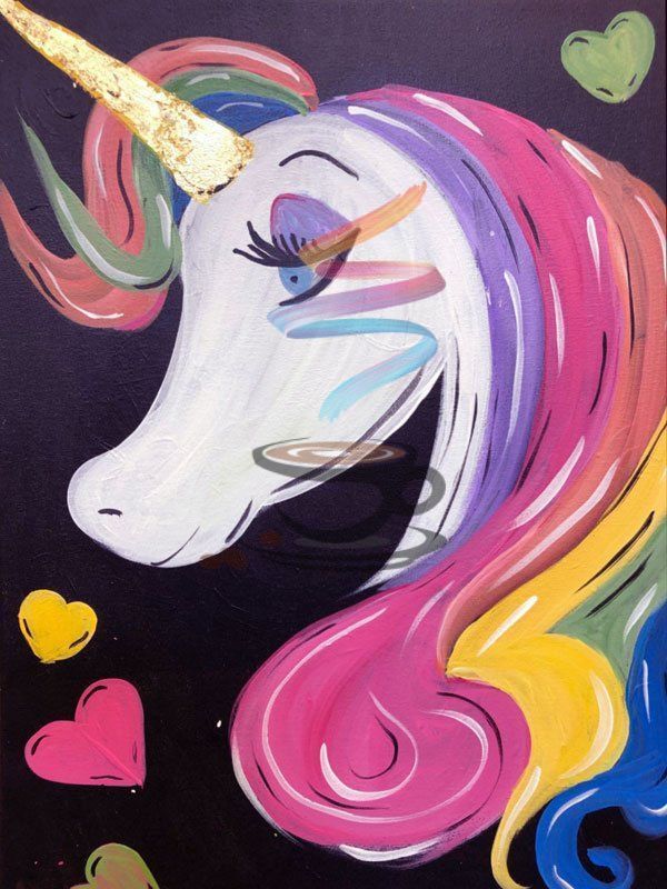 Unicors are Real acrylic painting