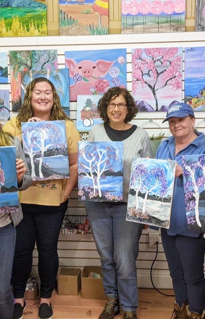 Painting of palm trees