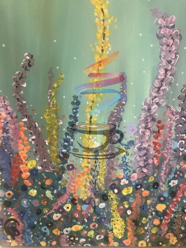 Summer Meadow acrylic painting