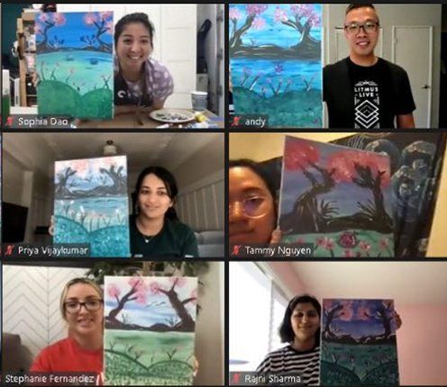 virtual painting session