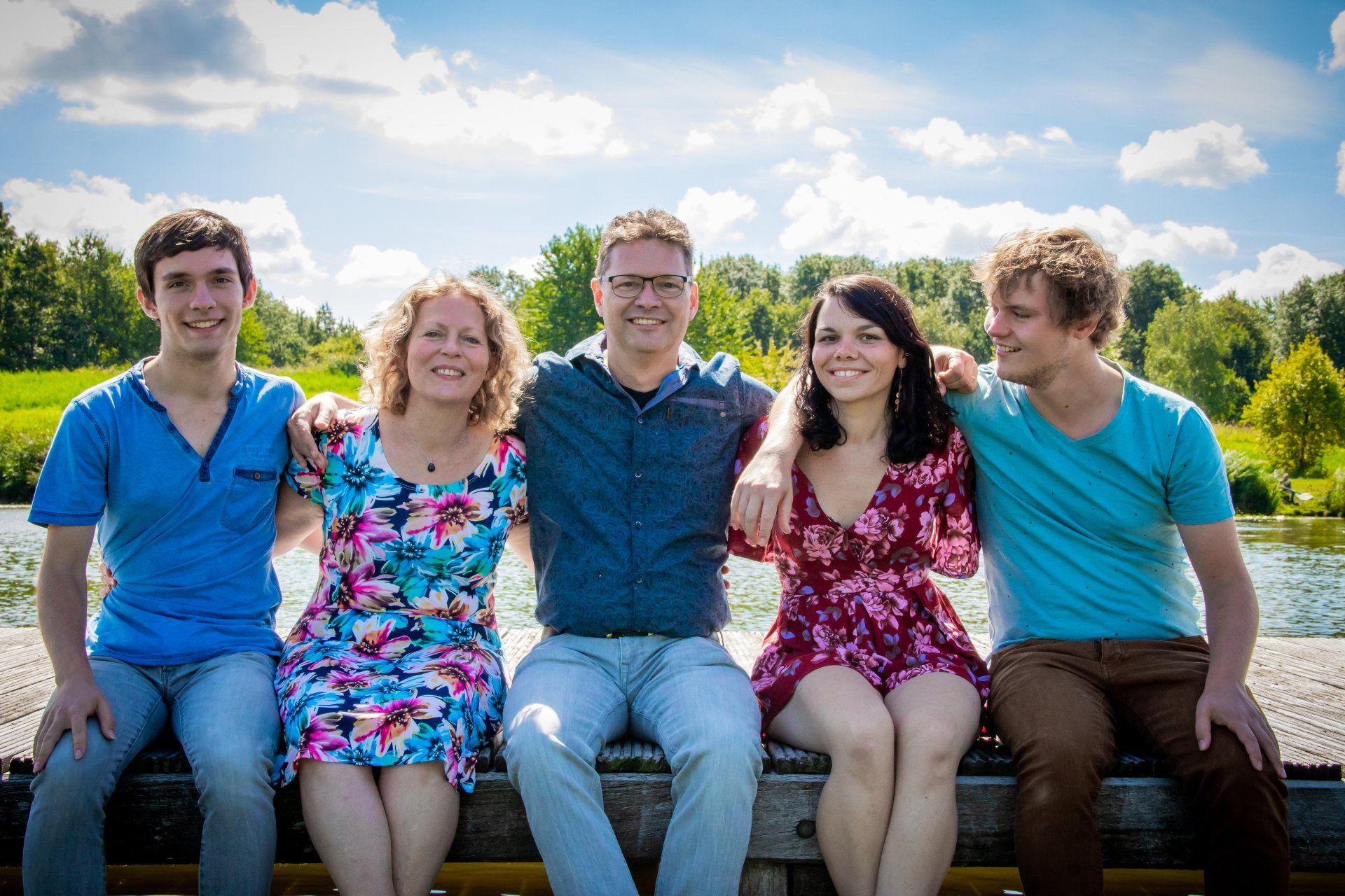 Een familie fotoshoot in het park