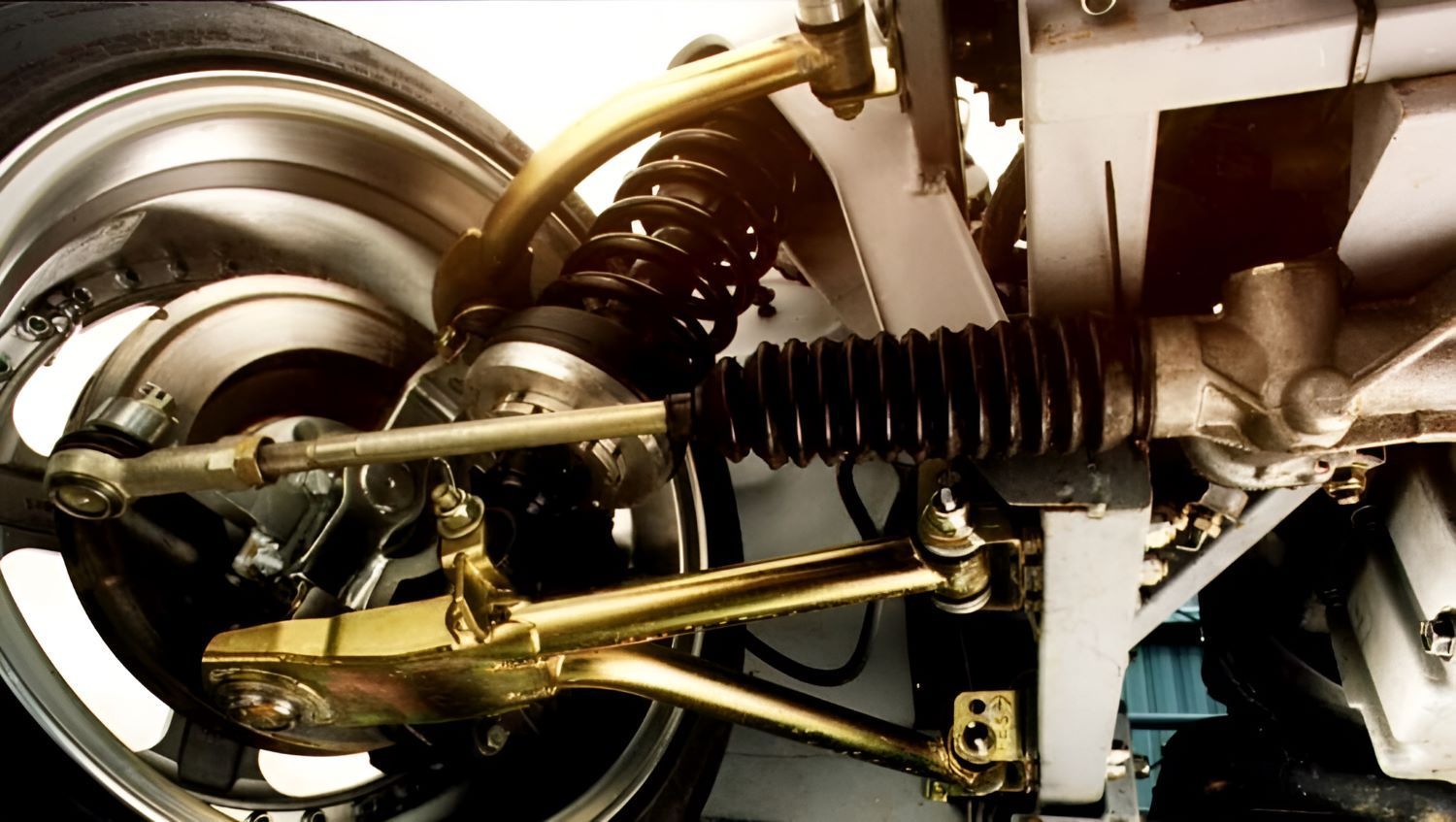A Close up Of the Suspension System of A Car — Wayne's Mechanical World in Pialba, QLD