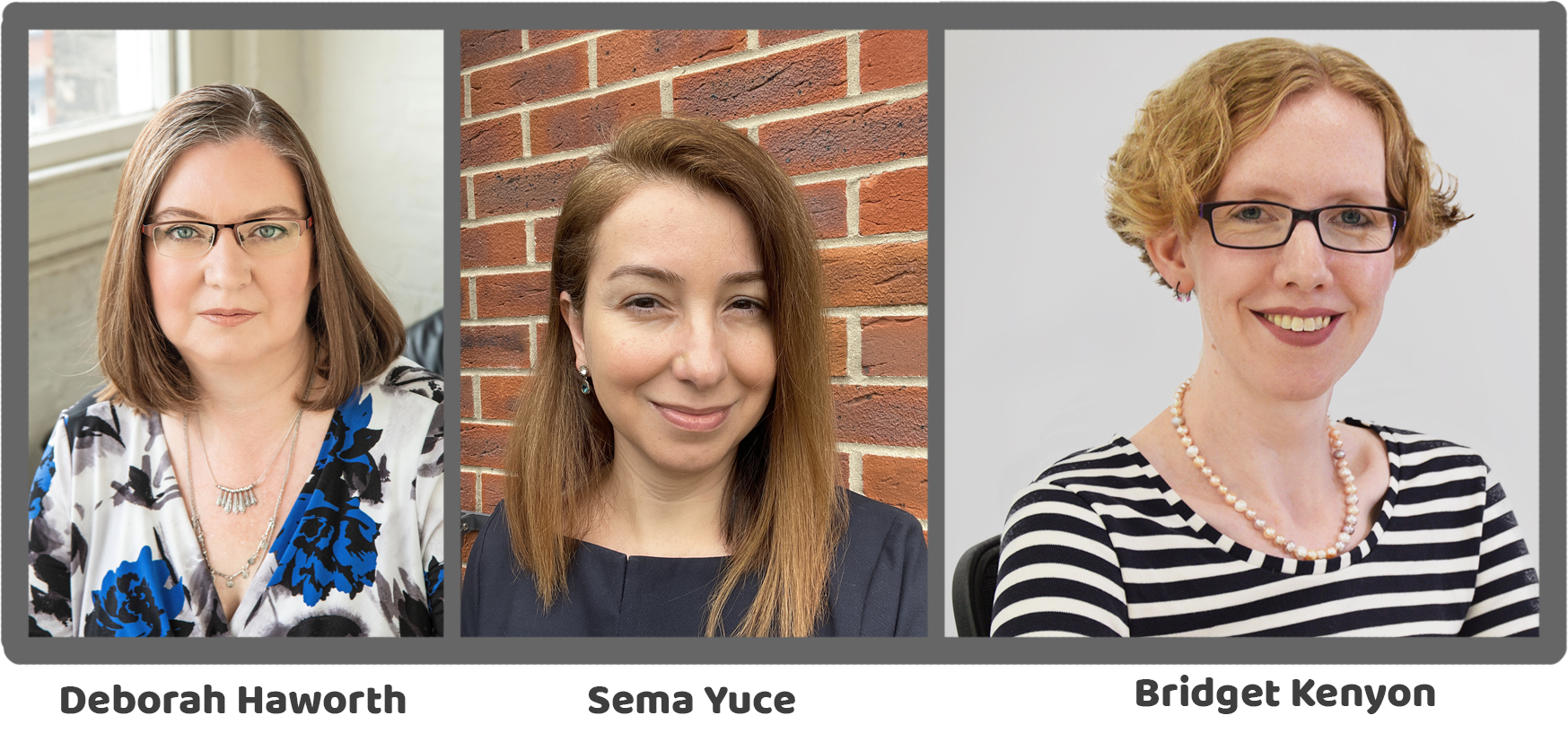 Headshots of Deborah, Sema and Bridget