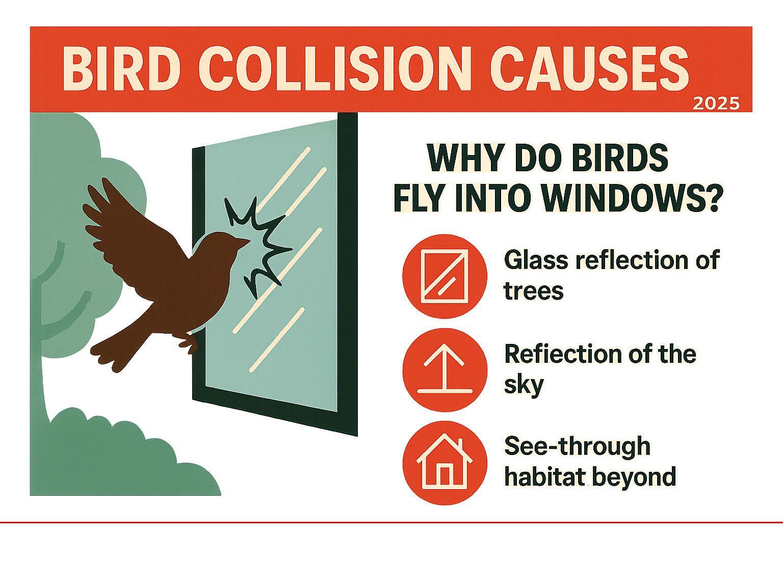 infographic showing bird collision causes - film to keep birds from flying into windows infographic infographic showing bird collision causes - film to keep birds from flying into windows infographic