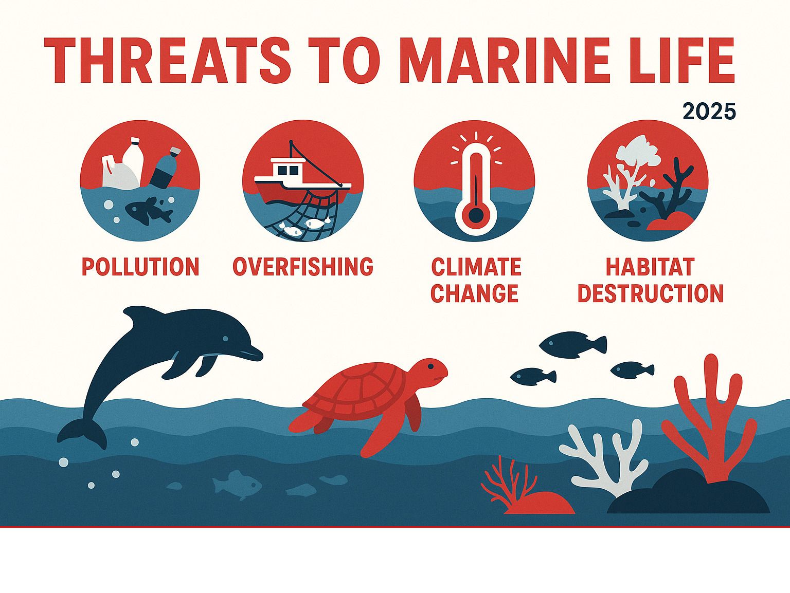 infographic explaining threats to marine life - Marine life protection infographic infographic explaining threats to marine life - Marine life protection infographic